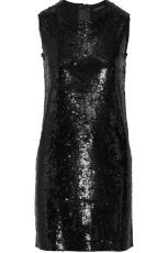 Sequined cashmere and silk-blend dress