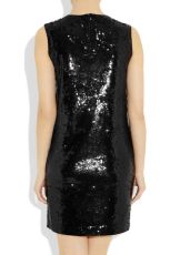 Sequined cashmere and silk-blend dress