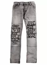 Leg print jeans