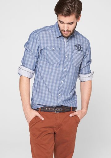 Cămașă Plaid cu broderie